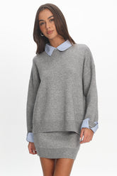 Marvelle Knit Top Grey
