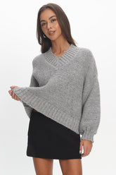 Samaya Chunky Knit Sweater Grey