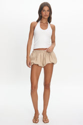 LIONESS Eclipse Mini Short Beige Plaid