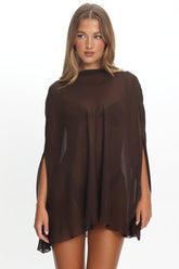LIONESS Aura Poncho Chocolate