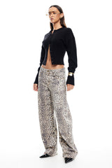 LIONESS Horseshoe Jeans Leopard Fade