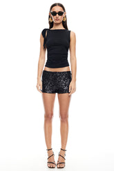 LIONESS Night Rider Mini Shorts Onyx