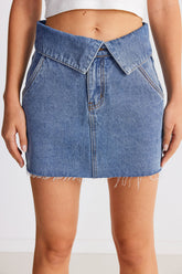 SNDYS Eve Denim Skirt Blue