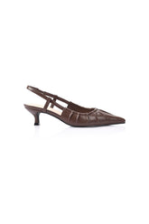 VERALI Lucius Slingback Kitten Heels Chocolate