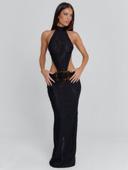 Albinae Black Maxi Dress
