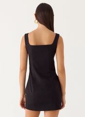 Brief Tension Mini Dress Black