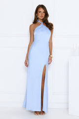 Elira Halter Maxi Dress Blue
