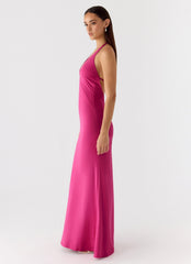 Have Your Attention Maxi Dress Fuchsia