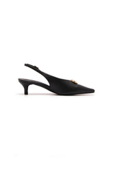 Indiana Slingback Heels Black
