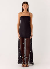 Jesiah Embellished Maxi Dress Black