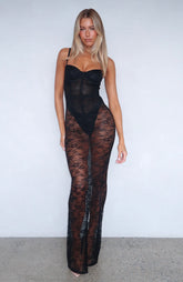 Noir Atmosphere Maxi Dress