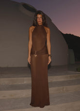 Saoirse Knit Maxi Dress Brown