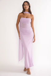 Unforgettable Strapless Maxi Dress Purple