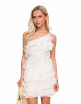 White Ruffle Dress