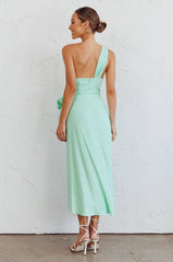 Island Time One-Shoulder Midi Dress Mint