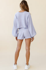 Easy Breezy Drawstring Waist Shorts Purple