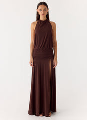 All This Aura Maxi Dress Chocolate