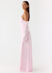 Breathe Me Long Sleeve Maxi Dress Pink