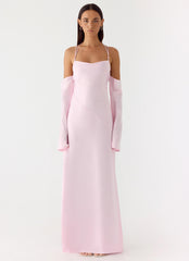 Breathe Me Long Sleeve Maxi Dress Pink