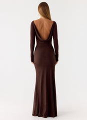 Dray Maxi Dress Chocolate