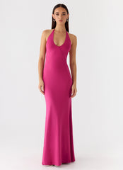 Have Your Attention Maxi Dress Fuchsia