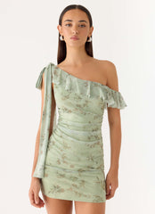 Hidden Gesture Mini Dress Wispy Fern