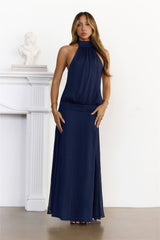 Iconique Halter Maxi Dress Navy