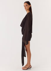 Sorrel Long Sleeve Mini Dress Chocolate