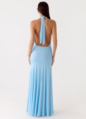 Sorrento Sunsets Maxi Dress Ice Blue